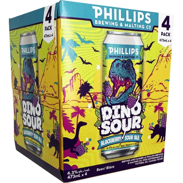 Phillips Dinosour Blackberry Sour Ale 4 Pack Cans