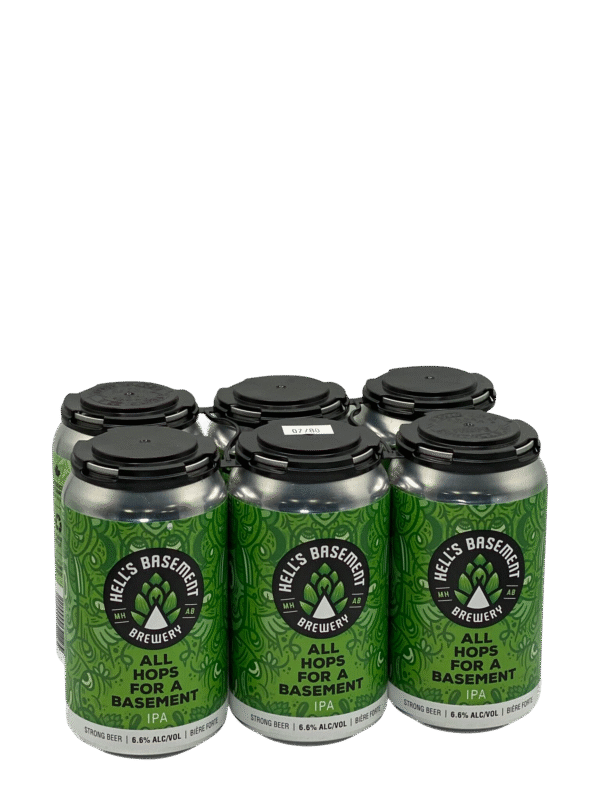 Hell's Basement Brewing All Hops For A Basement IPA 6 Pack Cans